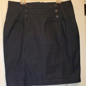 Pencil Skirt with button details